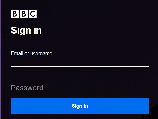 输入账号、密码登录bbc